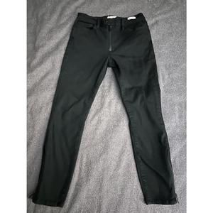 Frame Le High Skinny Crop Black Sz 28